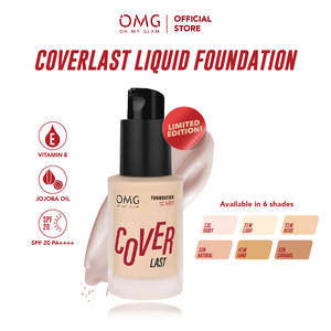 OMG Oh My Glam Coverlast Liquid <b>Foundation</b> 32 N Natural 25 ml Halal certified Waterproof, Vegan Formula - Product Image 3