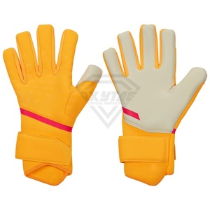 Cómodos guantes de portero Color y diseño personalizados Cuero Hecho Ropa de entrenamiento de fútbol Guantes de portero de fútbol Servicio OEM - Product Image 1