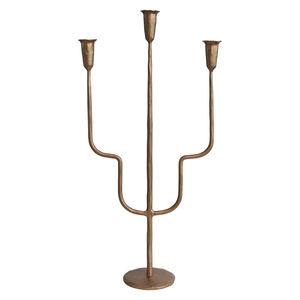 Nouveau Design Métal 3 Lumière Bougeoir Avec Laiton Fini Vaisselle Accessoires Décoratifs Décor Intérieur Bougeoir À La Main - Product Image 1