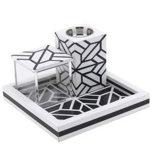 Elegant Black White Resin Bakhoor <b>Incense</b> Burner Tray Set Handmade Dual-Tone Resin Holder for Oud Scented Bakhoor Diffuser - Product Image 1