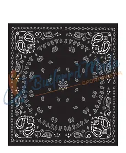 2022 Custom Logo Printed 100% Cotton Bandana High Quality OEM Colors Headwear Scarf Square