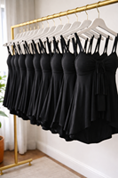 Trajes de Baño Tankini Negros de Talla Grande para Mujer con Shorts y Vuelo