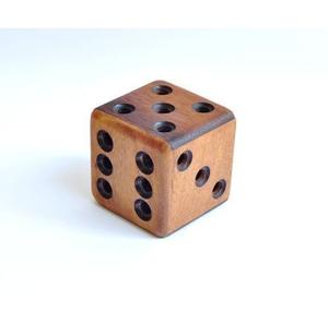 ลูกเต๋าแกะสลักลายจุดทำด้วยมือขนาดใหญ่สำหรับเล่นเกมสนามหญ้ากลางแจ้งลานลูกเต๋าเกมไม้ธรรมชาติ - Product Image 4