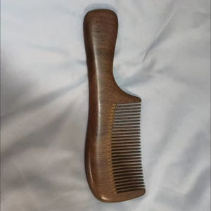 Peigne à dents larges en bois naturel poli, durable, antistatique, pour démêler les cheveux, soin du cuir chevel, utilisation quotidienne - Product Image 1