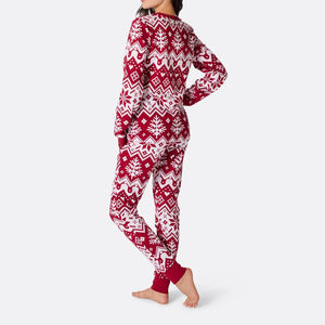 Pyjamas de Noël en flanelle de coton personnalisés de haute qualité adultes famille dames hommes logo imprimé grande taille filles chemises pantalons hiver - Product Image 3