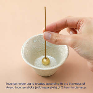 Porta Incienso Cónico Pequeño de Cerámica - Blanco Perla - Product Image 6