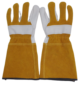 14นิ้วถุงมือเชื่อม TIG ทนความร้อนหนังแยกกับ Kevlar ถุงมือความปลอดภัยที่มีความแม่นยำสำหรับงานเชื่อม - Product Image 2