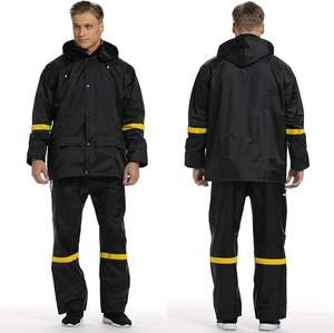 Veste coupe-vent unisexe pour l'hiver, décontractée, unie, à capuche, imperméable, pour la pêche, veste et pantalon de pluie - Product Image 5