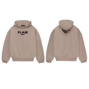 Pull à capuche surdimensionné en coton mélangé pour hommes French Terry avec épaule tombante-Style d'hiver imprimé numérique - Product Image 1