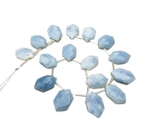 Pierres précieuses opale bleue naturelle 16 pièces perles de forme fantaisie à facettes fabrication de bijoux de mode faits à la main de haute qualité - Product Image 2