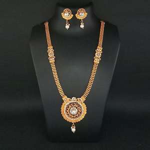 Kriaa Fine Jewelry Set 1109835B Collier Haram en pierre blanche autrichienne - Product Image 1