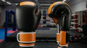 Kick Boxing <b>Gloves</b> <b>with</b> PU Leather Sizes 8oz 12oz 14oz for Training and Punching Featuring Hand <b>Grips</b> - Product Image 2