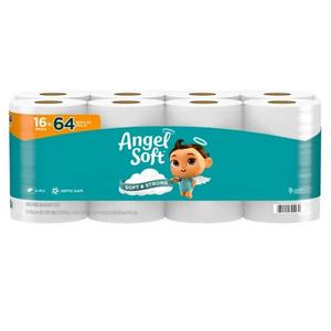 Angel Soft <b>Toilet</b> Paper, 16 Mega <b>Rolls</b> = 64 Regular <b>Rolls</b>, Soft and Strong <b>Toilet</b> Tissue - Product Image 2