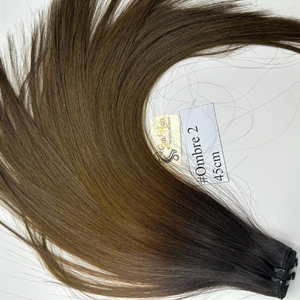 Cheveux vietnamiens en gros 100% vierges, cuticules alignées, Remy de haute qualité pour brun naturel, lisses, tissage double SDD, machine, chaud - Product Image 1