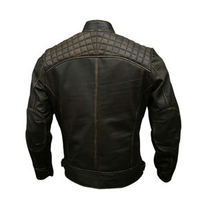 Veste en cuir élégante de haute qualité pour hommes nouveau design décontracté avec tissu en toile enduite de haute qualité pour la vente en ligne - Product Image 2