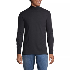Wholesale <b>Men's</b> Solid Knitted Mock Turtleneck Long Sleeve Lightweight <b>Thermal</b> Undershirt Pullover <b>Top</b> Ribbed Cuff - Product Image 2