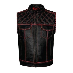 Gilet de moto en cuir de cow-boy d'hiver, broderie 3D, hommes femmes, design personnalisé, coupe-vent, imperméable, respirant, en velours côtelé - Product Image 3