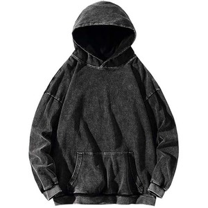 Sudaderas con capucha logotipo personalizado peso pesado Vintage lavado Sudadera con capucha para hombre de talla grande lavado ácido Sudadera con capucha 2026 nueva llegada sudadera para hombre - Product Image 1