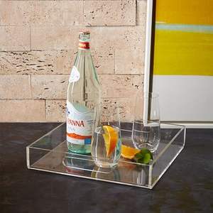 Table de plateau en acrylique durable en gros avec poignée en or plateau en acrylique pour taille personnalisée prix bon marché avec vente - Product Image 6