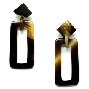 Accepter la conception personnalisée boucles d'oreilles en corne de buffle bijoux faits à la main 100% boucles d'oreilles en corne de buffle naturelle boucles d'oreilles en corne - Product Image 1