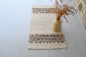 Bohemian Cotton Mini Rug Home Decor farmhouse Traditional Rectangle Rug Handwoven Cotton Rug 60x110 cm Home Decor Table Mat - Product Image 2