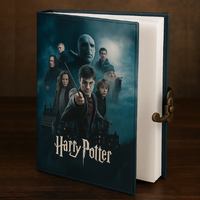 Carnet en cuir véritable tendance style école de sorcellerie classique avec serrure en C, livre de sorts, cadeau fait main pour les fans de fantasy et d'Halloween
