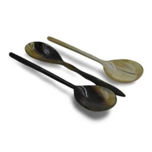 Ensemble de cuillères en corne de buffle écologiques, ustensiles de cuisine faits à la main, ensemble de cuillères en corne de buffle pour les épices, la cuisine et le service de nourriture, taille personnalisée - Product Image 1