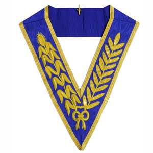Collar Masónico Personalizado con Ribete Dorado, Collar de Regalia Ceremonial Bordado para Uniforme de Oficial de Logia Masónica - Product Image 4
