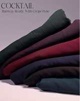 Tissu crêpe de cocktail de qualité supérieure 100% polyester tissé pour robes de créateur Disponible au prix d'usine