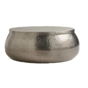 Muebles de exterior Jardín Metal Mimbre Metal Mesa de comedor Jardín Mesa de metal Mesa de forma redondeada al precio más bajo - Product Image 3