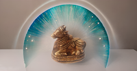 Laiton Nandi vache idole Shiv Parvati vahan taureau Statue en relief pour vastu magnifiquement Temple et cadeau entièrement fabriqué à la main