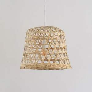 Lámpara de Techo de Bambú con Diseño Tejido Natural para Interiores Comerciales, Restaurantes e Iluminación de Hostelería - Product Image 4