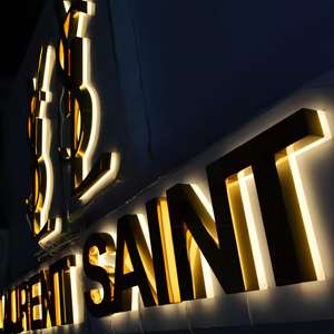 Segnaletica personalizzata per negozio all'aperto a LED per tabacco e alcol. Segnali LED acrilici in acciaio inox retroilluminati 3D. Lettere canale in metallo acrilico - Product Image 4