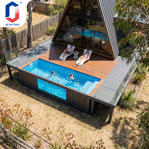 Piscina Elevada de Fibra de Vidrio Personalizable con Cascada y Asientos de Descanso, para Uso Comercial y Hotelero en Azoteas, con Bomba de Piscina - Product Image 2