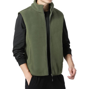 Gilet en polaire avec logo personnalisé et broderie d'impression, veste chaude sans manches pour l'extérieur en hiver, streetwear décontracté, fournisseur OEM - Product Image 3