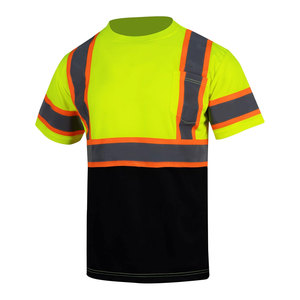 เสื้อยืดแขนสั้นความปลอดภัยเสื้อทำงาน Hi VIS ระบายอากาศได้เสื้อโปโลสะท้อนแสง - Product Image 5