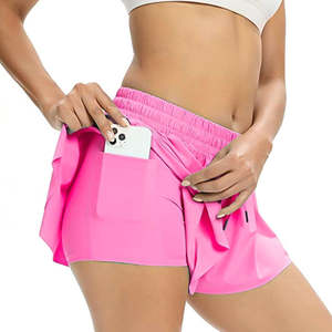 2025 NUEVO Spandex 2 en 1 Gym Yoga Casual Workout Athletic Butterfly Shorts Flowy en venta al por mayor Hecho en alta calidad - Product Image 3