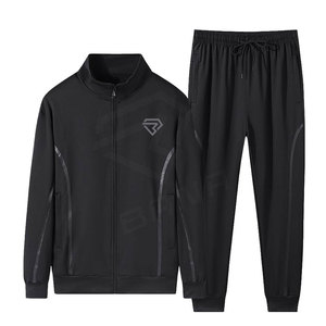 Conjunto Deportivo Casual de Verano para Hombre, Talla Grande, con Cierre Completo, 100% Algodón, Transpirable, Pantalones Deportivos, Venta al Por Mayor - Product Image 1