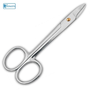 Produit très vendu, ciseaux à ongles en acier inoxydable à lame droite avec pointe acérée pour les soins de beauté, adultes, poignée ronde durable - Product Image 1