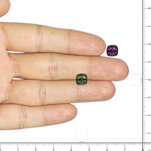 Piedra suelta de alejandrita de 2.03 quilates facetada con granate azul real, peridoto, ópalo de corte princesa, forma ovalada, gema de ópalo creada en laboratorio - Product Image 3