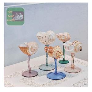 เปลือกหอยแก้วมาร์ตินี่ขัดเงาแก้วไวน์ทำด้วยมือสำหรับตกแต่งบาร์งานครบรอบและวันหยุด - Product Image 3