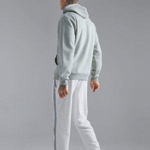 Sweat à capuche zippé pour homme, automne, gaufré, fabricant OEM, coton durable, polaire, écologique, surdimensionné, logo 3D en relief, marques de mode - Product Image 2