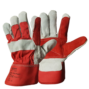 Gants en cuir fendu à double paume de qualité supérieure EN420 approuvés gants de sécurité durables et résistants pour les tâches de travail de construction industrielle - Product Image 1