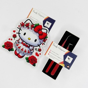 Soporte para Pinzas de Aislamiento de 90 Grados de Acrílico Ecológico con Diseño de Hello Kitty, con Forma de Mariposa, Corazón y Flor, Etiqueta Personalizada - Product Image 5