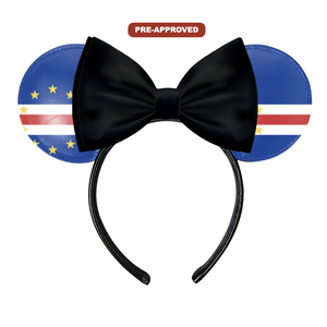 Custom Factory Order Headband Pre-Approval Design Concept <b>Mouse</b> Ears Flag Cape Verde H.E.R. Accessories Made-to-Order - Product Image 1