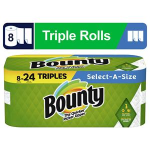 Bounty Select-a-Size White <b>Paper</b> <b>Towels</b> 12 Double <b>Rolls</b> 3-Ply Softness - Product Image 5