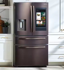 Réfrigérateur électrique français à 4 portes en acier inoxydable avec écran tactile et compresseur pour la maison, l'hôtel ou les véhicules de loisirs - Product Image 4