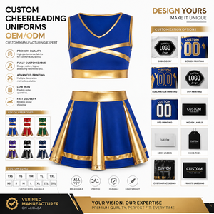 Nouveaux uniformes de cheerleading personnalisés sublimés, vente en gros, vêtements de sport confortables sur mesure, ensemble haut et jupe, uniformes de cheerleading - Product Image 2