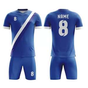 Personalizado sublimación impresa alta calidad camisetas de fútbol pantalones cortos conjunto transpirable secado rápido 100% poliéster fútbol uniforme personalizado - Product Image 4