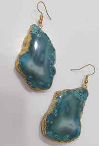 Piedra preciosa druzy de primera calidad, cada pendiente presenta una piedra druzy natural con una impresionante superficie brillante que crea un lujoso y - Product Image 2